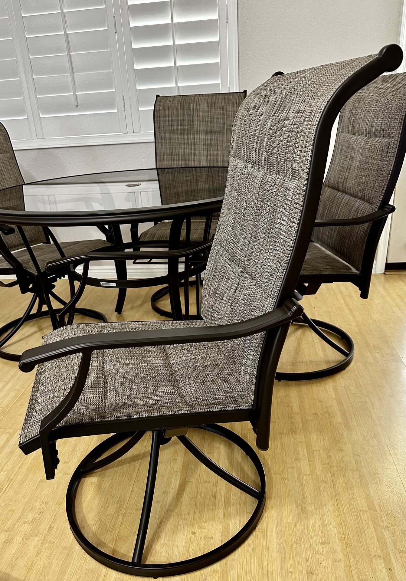 Brand New Hampton Bay Riverbrook Espresso Brown Steel Outdoor Patio