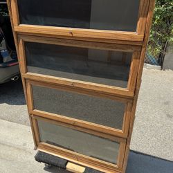 Barrister’s Cabinet Lawyer Bookcase Glass Shelf Cabinet 