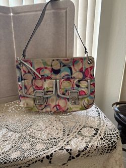 COACH POPPY IKAT signature shoulder bag