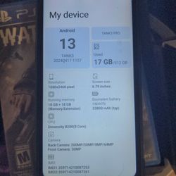 Bundle deal 2 Ps4s Bunch Of Games And Tank 3 Pro Phone 