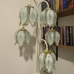 White and Gold Floor Lamp