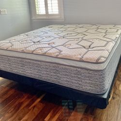 King Size Mattress 14 Inch Thick With Pillow Top Of Gran Comfort And Box Springs New From Factory Available All Sizes Same Day Delivery