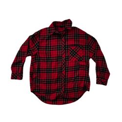 Women's XS Red Plaid Flannel Shirt