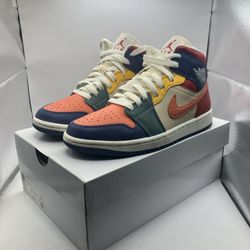Nike Air Jordan 1 Mid SE French Blue Magic Ember DN3738-400 Women’s Size 7