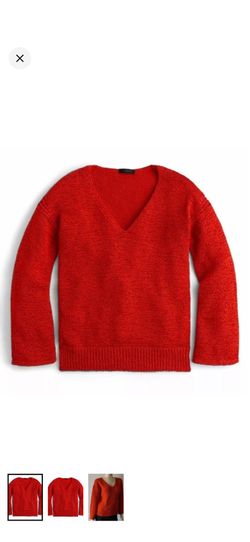 J. Crew Women's Red Knit Sweater Size XXS