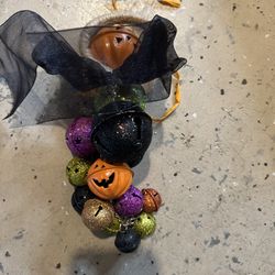 Cute Halloween Door Knocker W Bells New