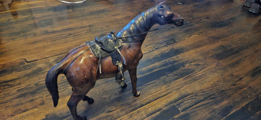 Leather Horse Statue