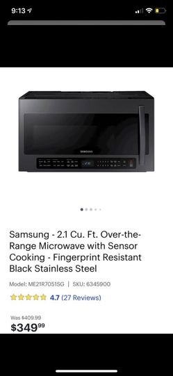 Samsung stainless steel over the range Microwave