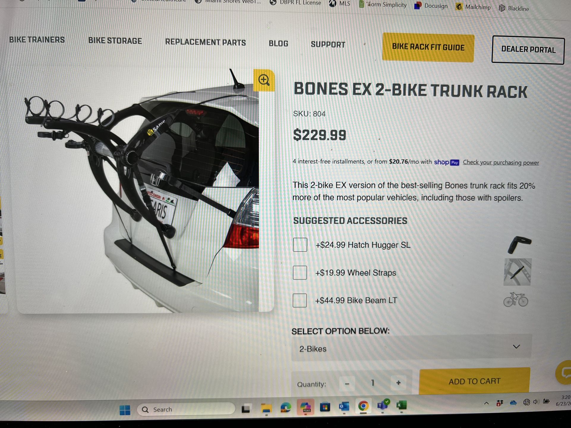 BIKE CAR RACK - SARIS