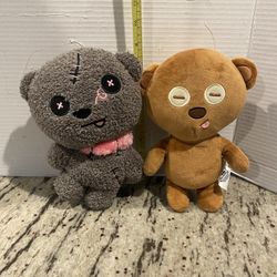 Zombie Tim Teddy Bear & Tim Teddy Plush Universal Studios Despicable Me 9"