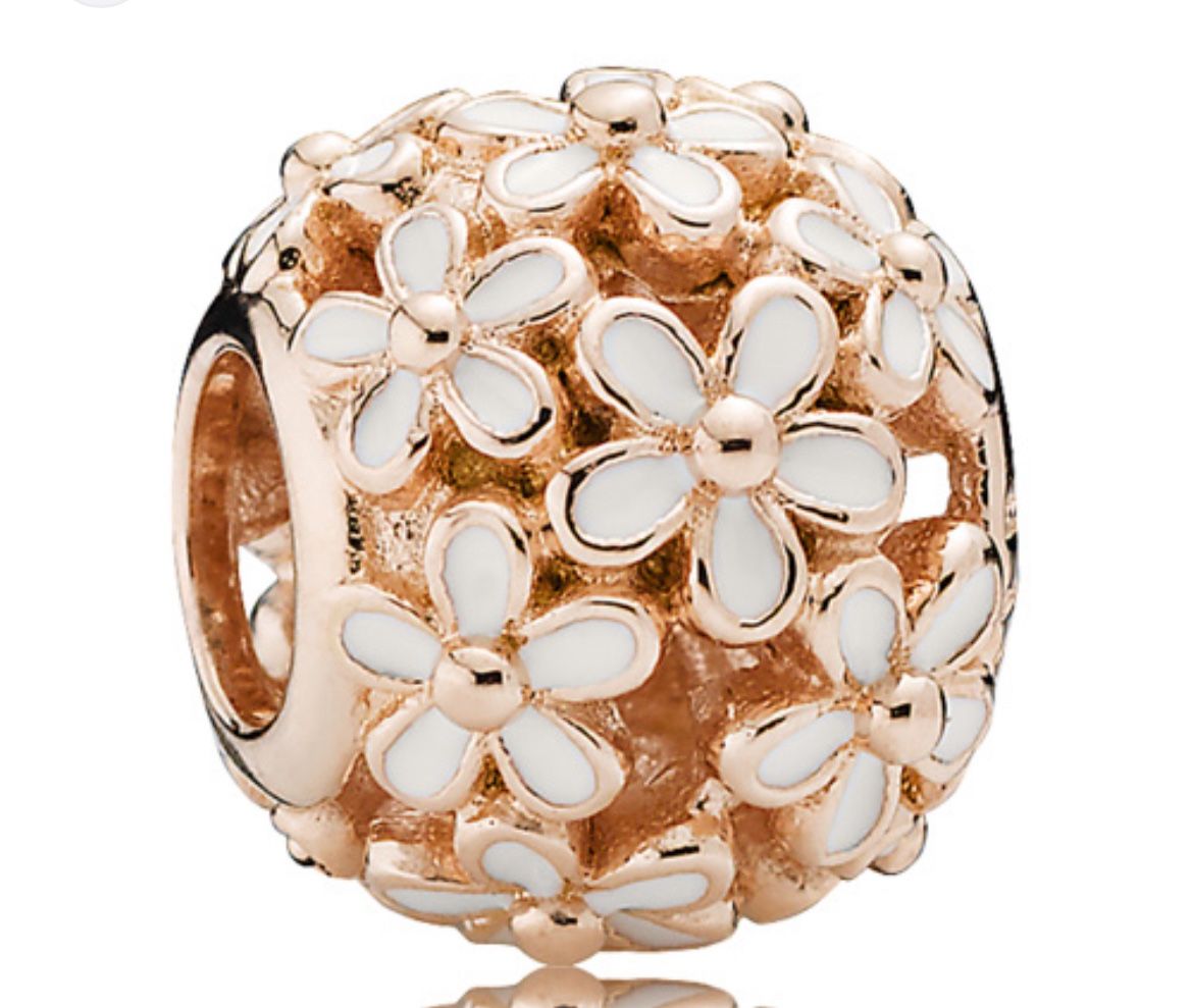 Rose Gold Daisy Charm