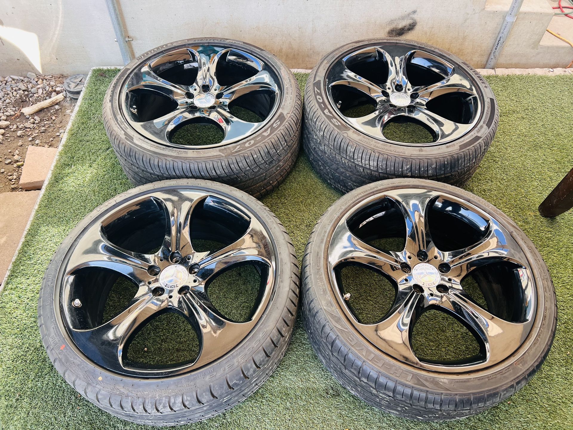 MERCEDES 20” BLACK GLOSS STAGGERED WHEELS 🇩🇪🇩🇪🇩🇪🇩🇪2015-2020 S550-580 CL550 