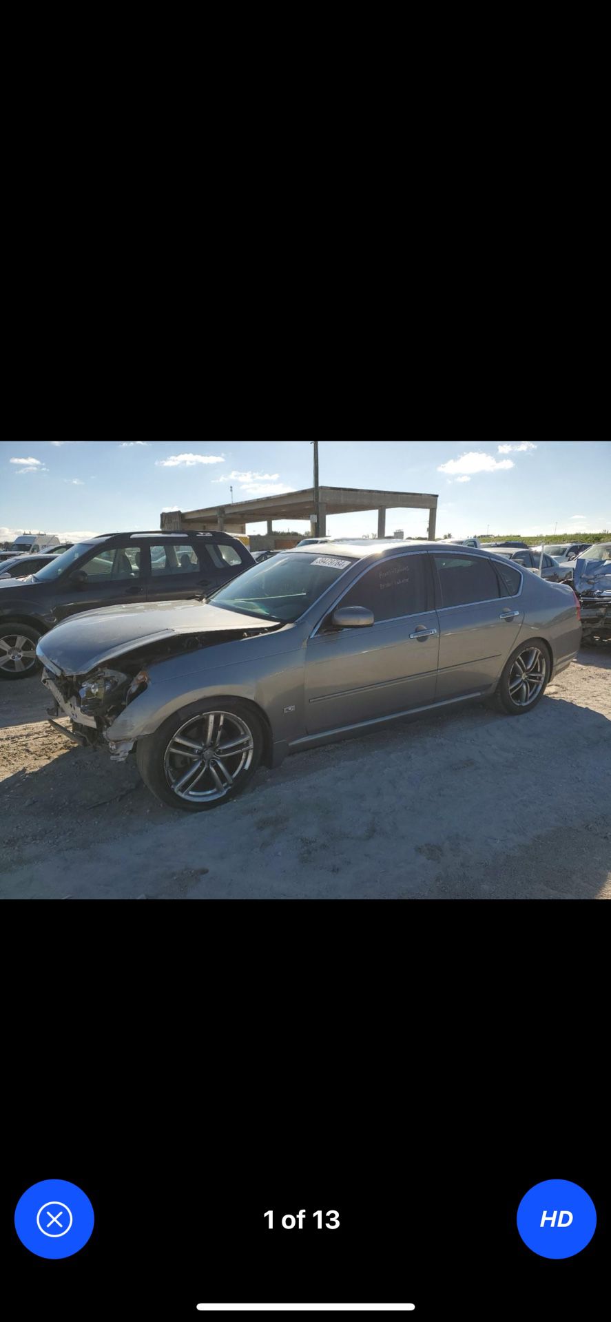 2007 Infinity M35 Sedan Crashed As Is For Parts Or Repair 
