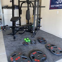 Gym Set And Weights 