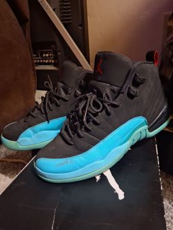 Air Jordan 12 Retro Black Gamma Blue Sneakers