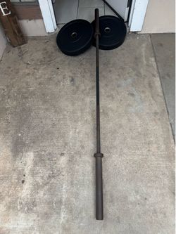 Rogue Ohio bar 7ft 45lbs bar plus hg bumper rogue plates weights