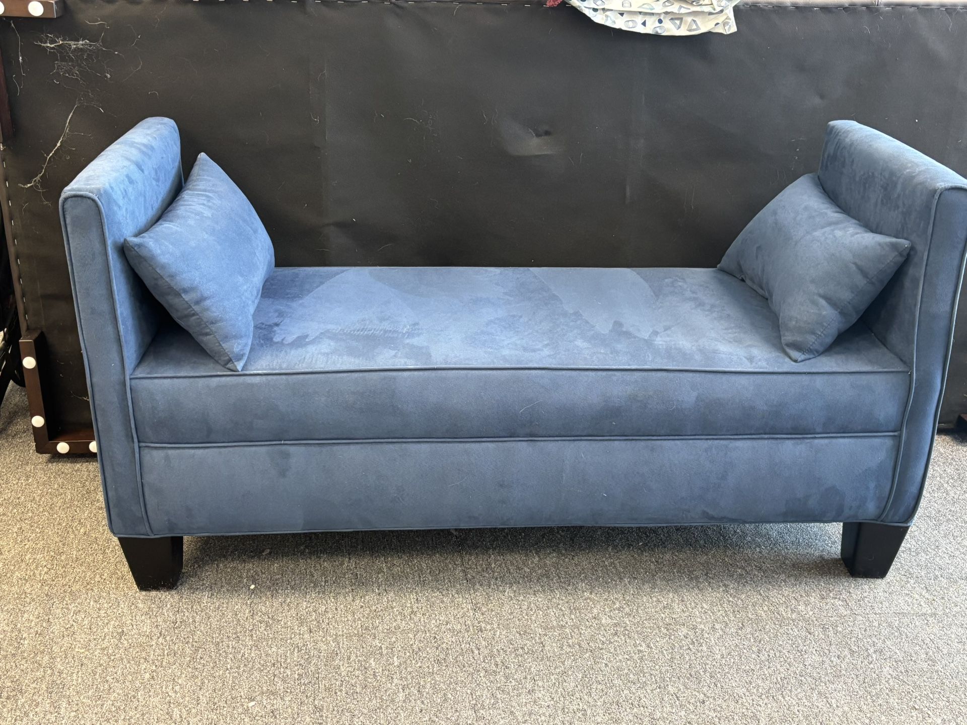 Blue Microfiber Chaise