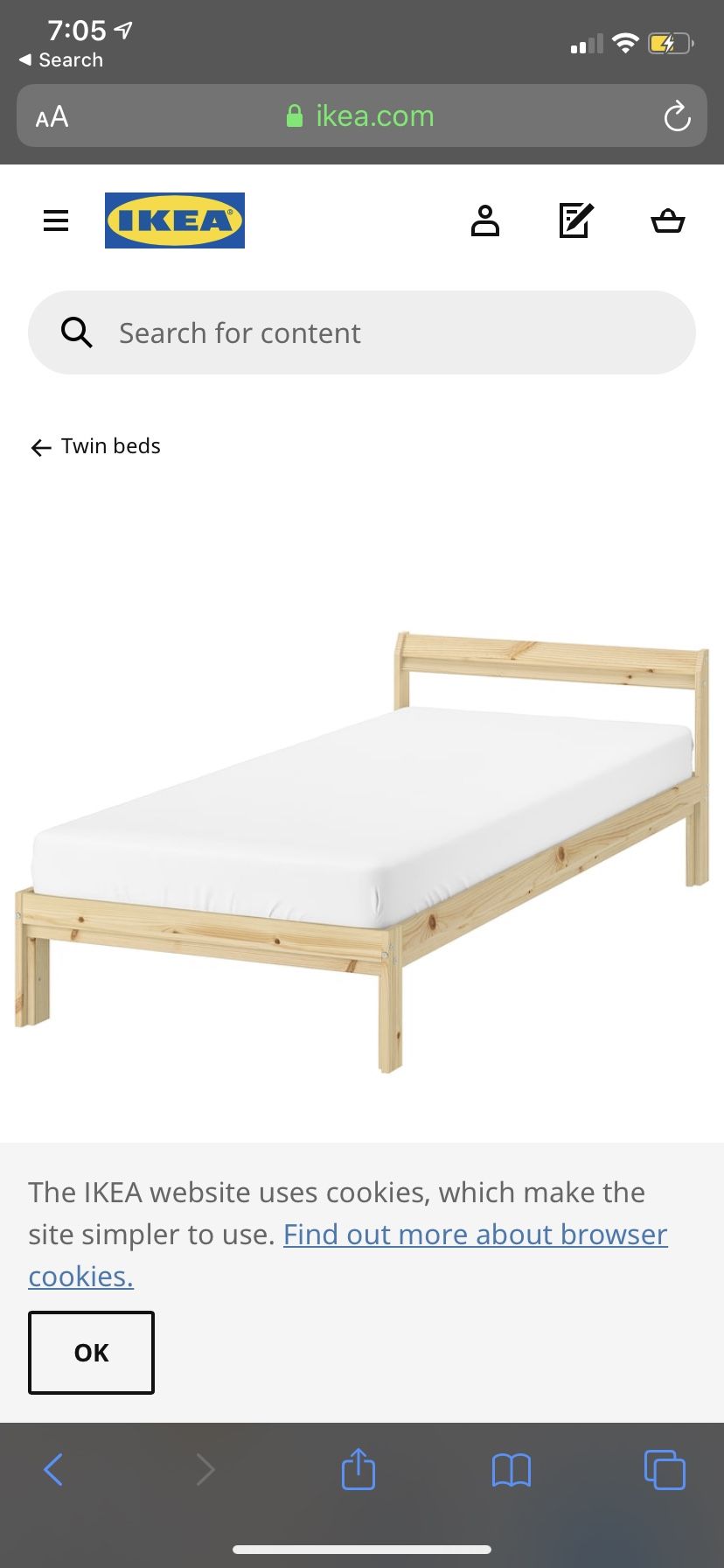 IKEA twin bed frame
