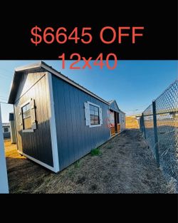 12x40 Center porch with dormer package Building