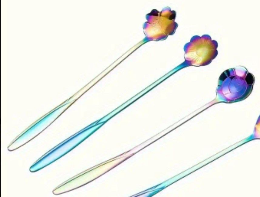 Rainbow Flower Spoons