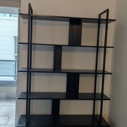 5 Tier Bookshelf With Storage Cabinet 