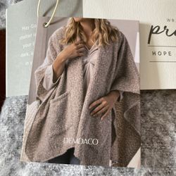 New W Tags Wrap Blanket Poncho Cozy Prayer Wrap Ret $70