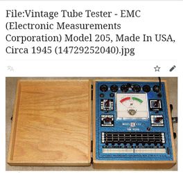 MEASUREMENT CORPORATION TUBE TESTER MODEL 205. BREMERTON 