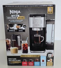Ninja DualBrew Gounds & Pods Hot & Iced Coffee Maker W/Rapid Cold Brew NIB