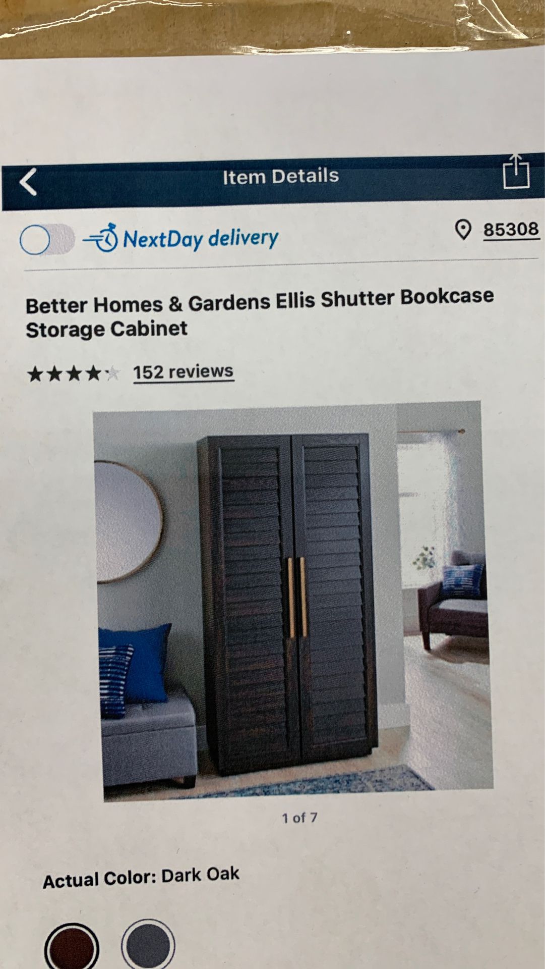 Better Homes & Garden storage bookcase