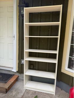 White shelves