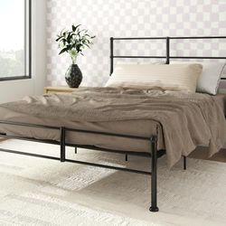 New Inbox Queen Platform Bed Metal Black Mattress Not Included 