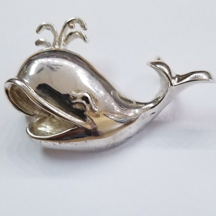 Sterling Silver Whale Pendant