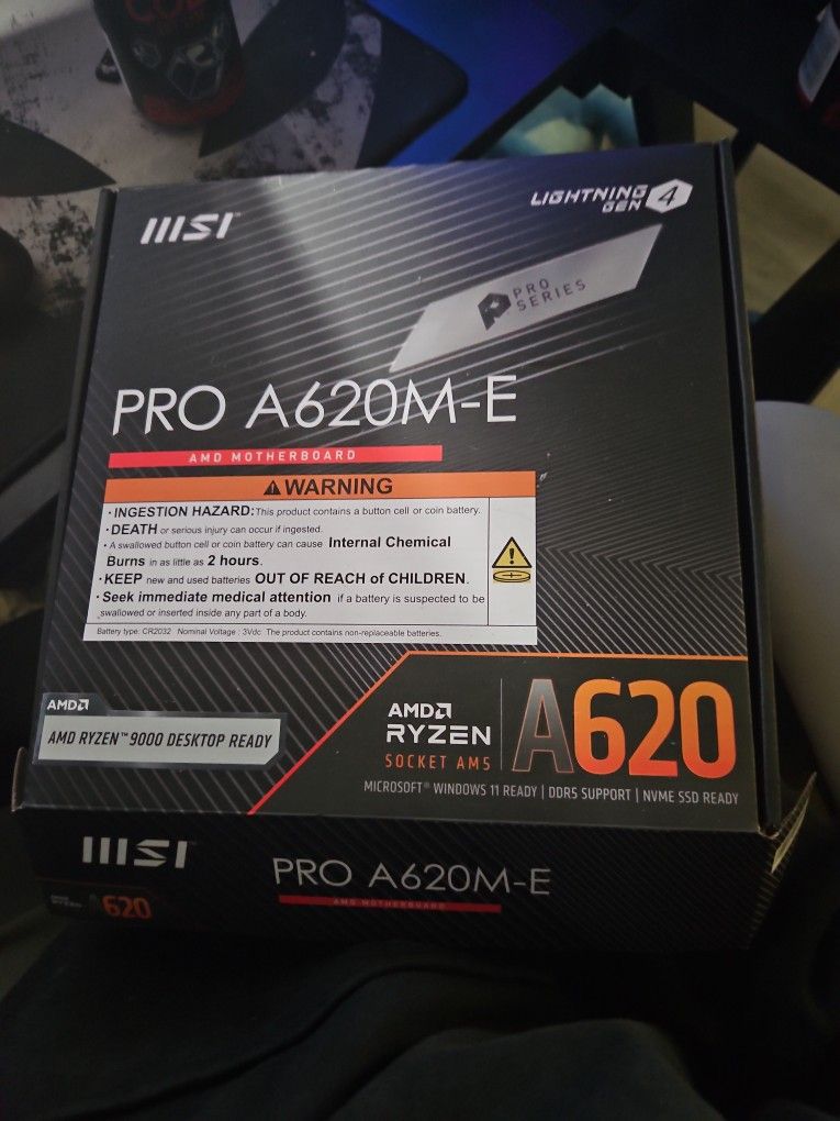 Pro A620m-e Mother Board With Ryzen 5 8600g Cpu And Ssd