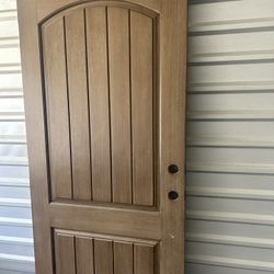 Therma tru door exterior slab left hand in swing exterior Brown color, interior Grey