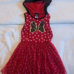 Minnie Mouse Girls Dress With Hood