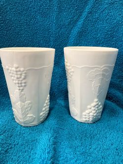 Milk glass tumblers