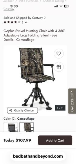 NewGoplus Swivel Hunting Chair Camouflage