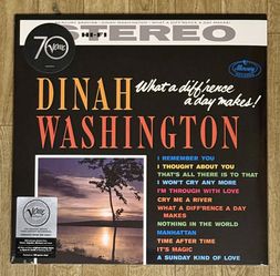 Dinah Washington Vinyl Record 180gr - What A Difference A Day Makes - New Sealed 