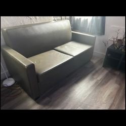 Grey Couch Inside Queen Bed