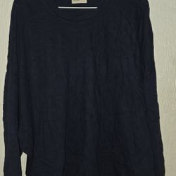 T Kees Oversized Sweatshirt Navy Blue