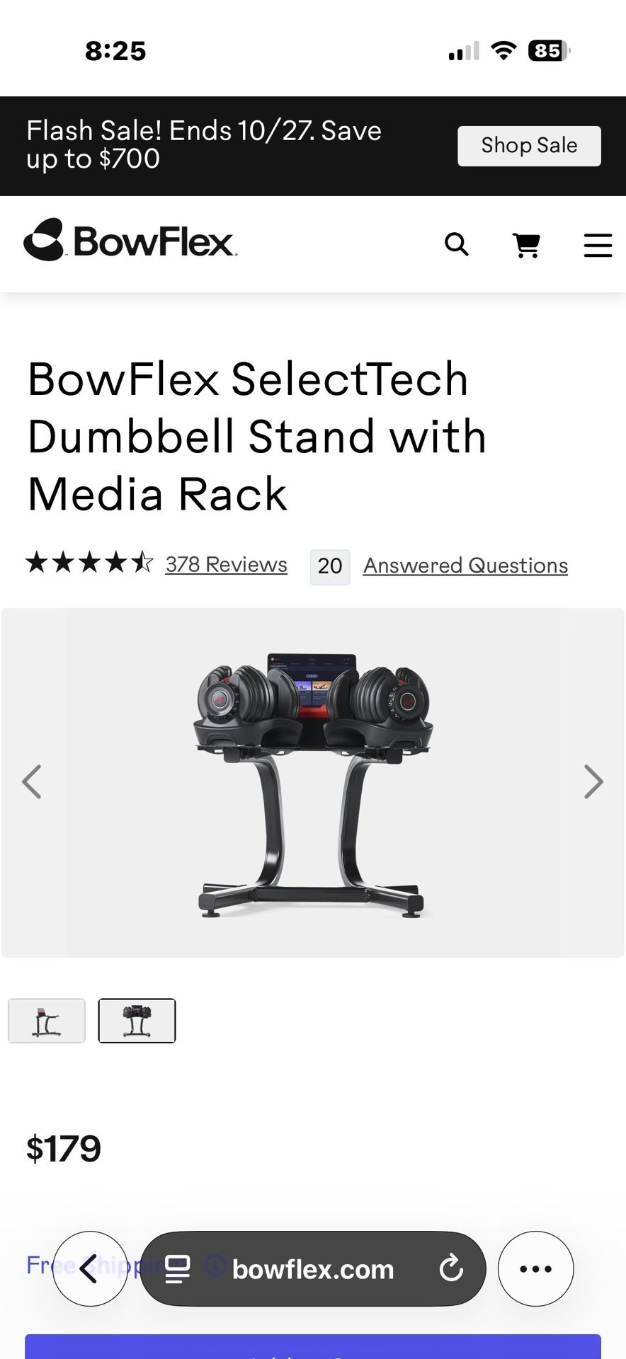 BowFlex Tech Dumbbell Stand 