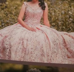 QUINCE DRESS, REDUCED!! $125 Size SMALL. PINKISH color.
