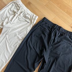 Mens Pants XL- Stretch Waist- 32”.     length. 80% Nylon   20% Spandex 