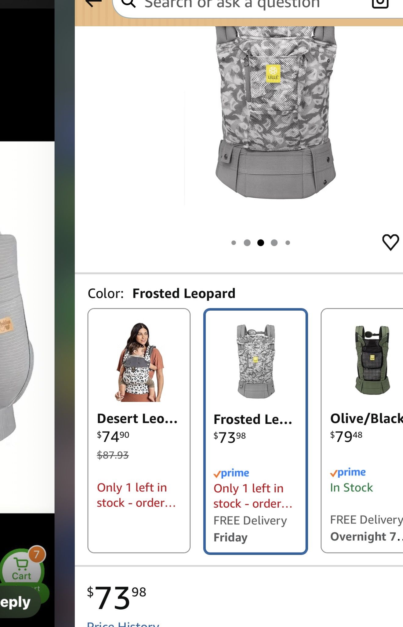 LÍLLÉbaby Complete Airflow Ergonomic 6-in-1 Baby Carrier Infant to Toddler with Lumbar Support (7-45 Pounds), 360 Degree Baby Wearing, Inward and Outw