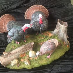 In Time For Thanksgiving! Danbury Mint "Full Strut" by Nick Bibby Wild Turkey Sculpture
