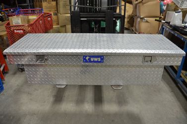 UWS #TBS-60 60" Aluminum Truck Tool Box w/ Tray & Keys -All Original- Made in 2019