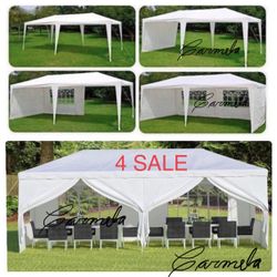 Canopy 10x20ft Canopy Tent with 6 Sidewalls Protable Tent for Parties Beach Camping Party (10x20,White)