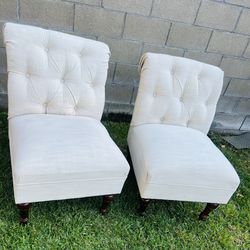 Ivory Chairs Set $$$125 Both Very Good Condition 