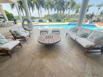 Janus et Cie 6-Piece Teak Outdoor Furniture Set — Original Retail $10,000+