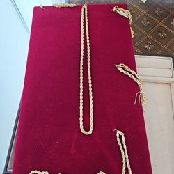 10 K SOLID Gold Rope Diamond Cut 5mm SOLID Chain 20 Inches 33.23 Grams